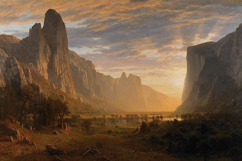 Albert Bierstadt Looking Down Yosemite Valley, California Spain oil painting art